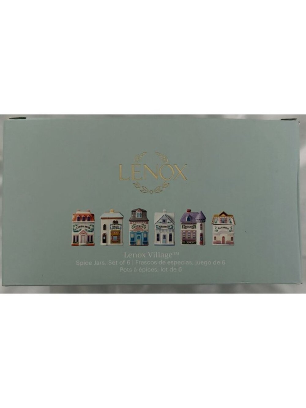 LENOX SPICE VILLAGE Set of 6 Spice Jar Collection New